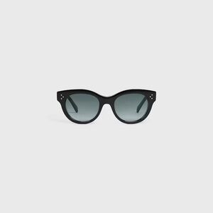 Celine Black Cat-Eye Sunglasses with Gradient Gray Lenses
